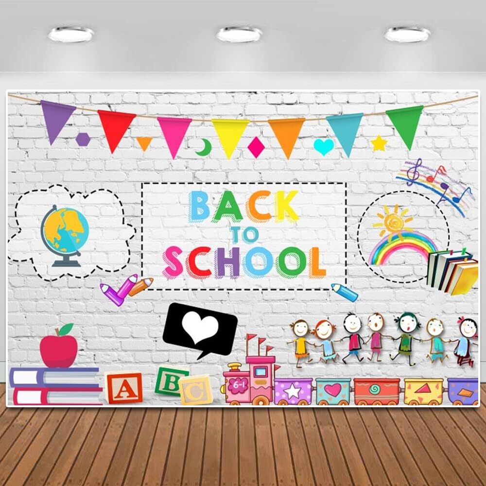 Back to School Backdrop for Classroom Decor Backdrop First Day of School Welc...-image