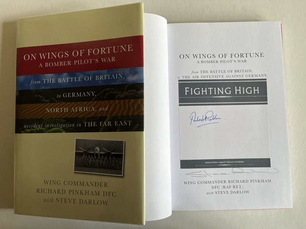 “On Wings Of Fortune” Signed Author WW2 RAF Bomber Command Pilot Richard Pinkham