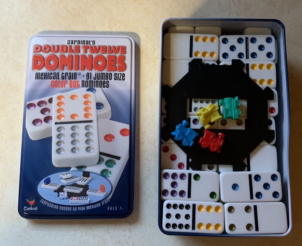 Mexican Train Cardinal’s Double Twelve Dominos Jumbo-image