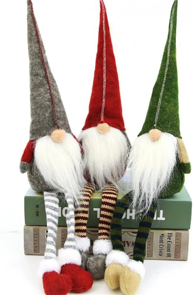 3pcs New Christmas Decoration Long Legs Rudolph Doll Christmas Children Gift