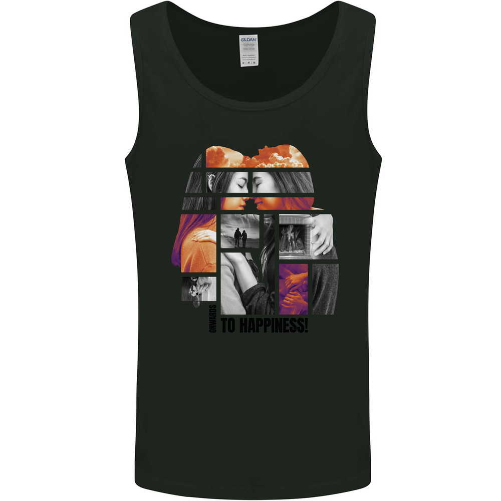 LGBT Onwards to Happiness Mens Vest Tank Top