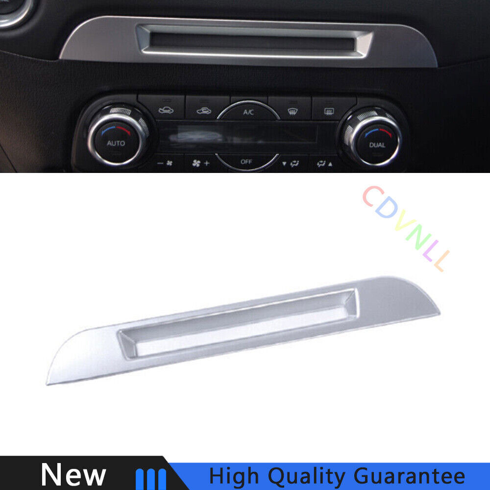 For Mazda CX-5 2017-2021 Matte Silver Car Center Console Seat Heater Cover Trim