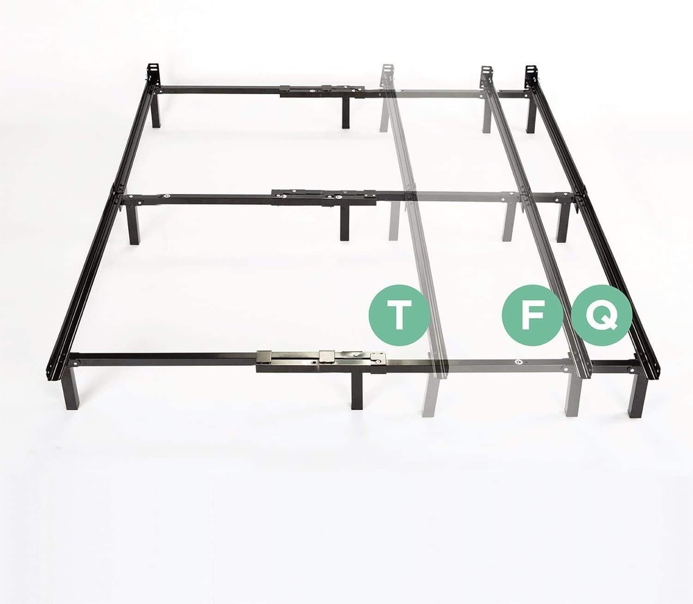 Adjustable Black Steel Bed Frame Twin Full or Queen Size Bedroom Furniture