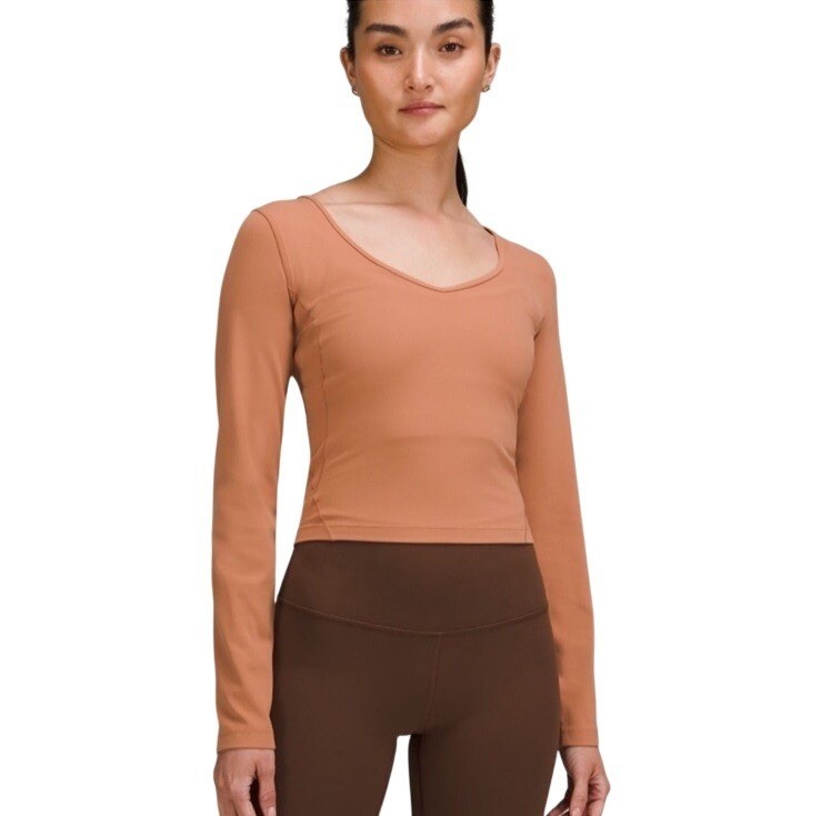 Luluemon Align Long Sleeve Women’s 8 Salmon Coral Color  Athletic Shirt Top