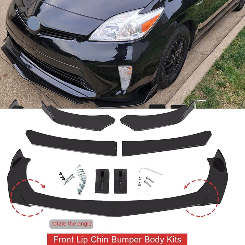 Glossy Black Front Bumper Lip Splitter Spoiler for Toyota Camry Corolla Prius