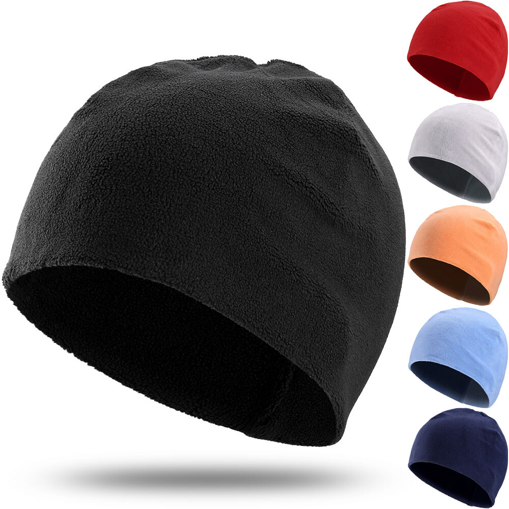 Winter Warm Skull Cap Soft Fleece Beanie Thick Windproof Watch Cap for Men Women