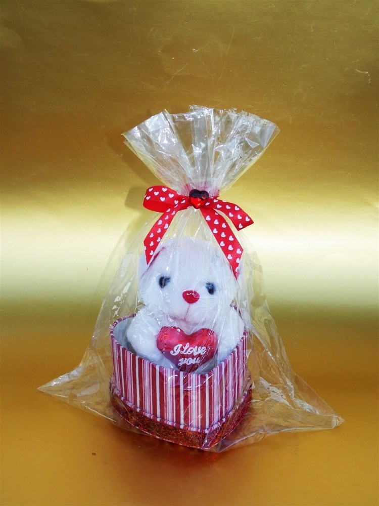 Valentine's Day Plush Bear in Keepsake Gift Box for Her or Him  