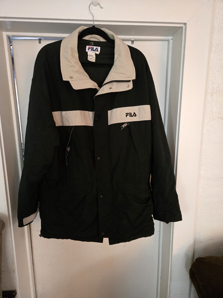 Vtg 90s Fila Puffer Jacket Men Large Insulated Retro Sportswear Ski Blokecore 8