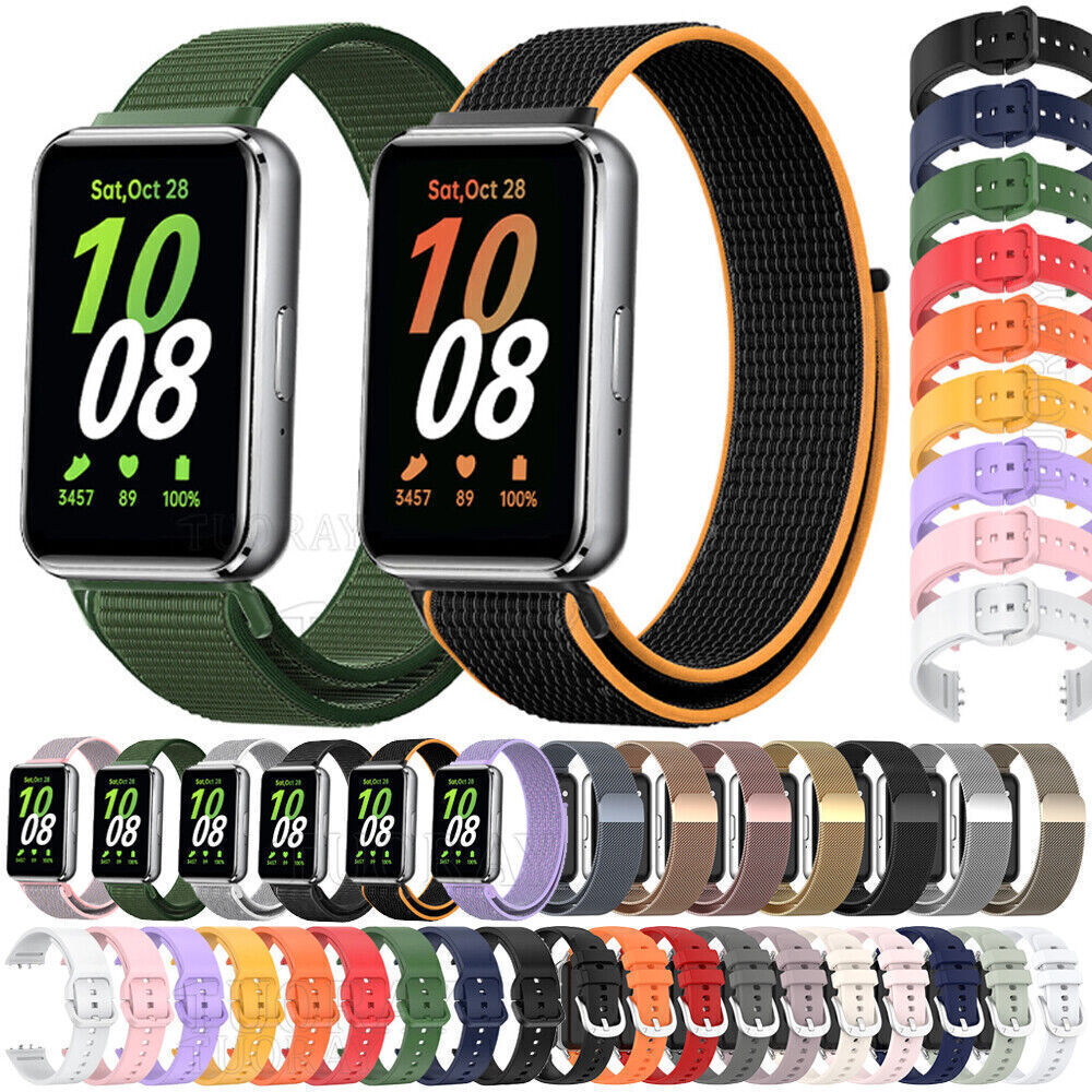 For Samsung Galaxy Fit 3 Strap Nylon/Silicone/Metal Smart Watch Band Bracelet