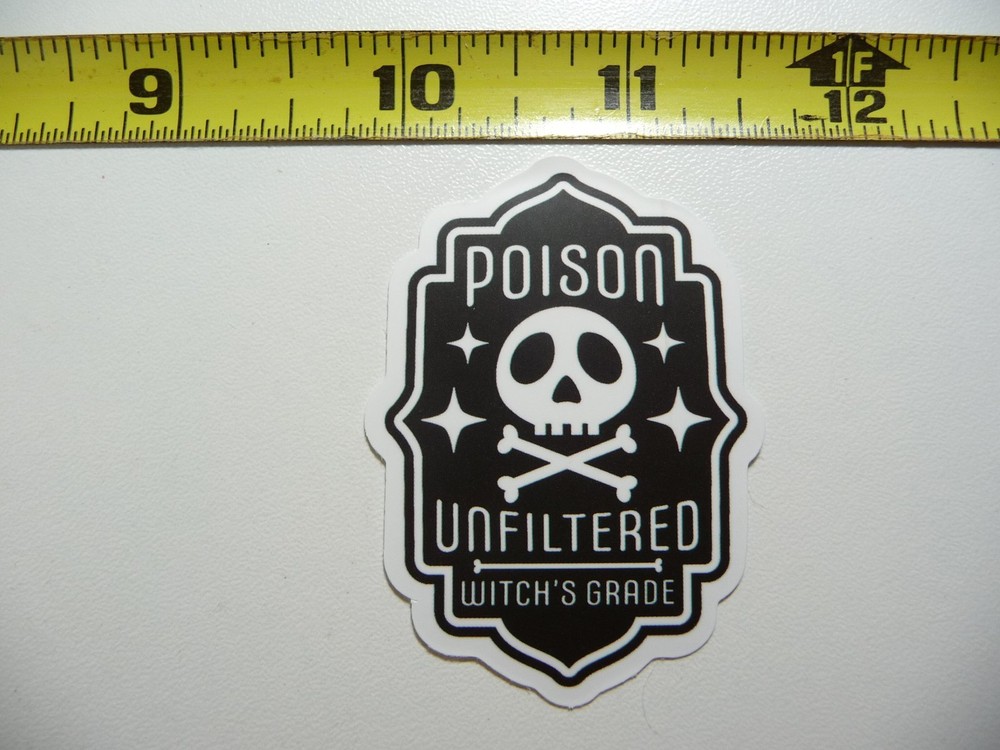 UNFILTERED WITCH GRADE POISON DECAL STICKER WITCHCRAFT POTION SPELL WITCH GOTH