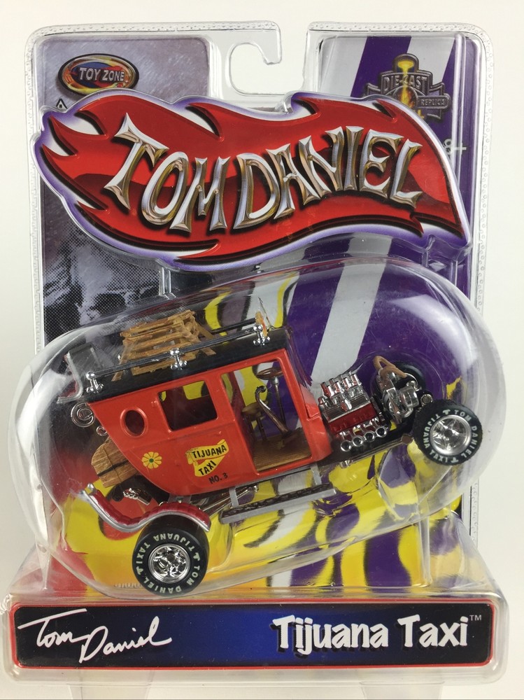 TOM DANIEL TOY ZONE TIJUANA TAXI DIE CAST CAR FACTORY SEALED 1/43 NEW