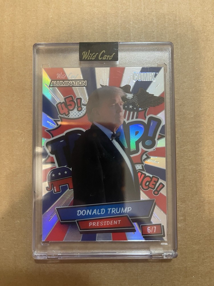 Donald Trump, 2024 Wild Card, Inc Alumination Comix, TRUMP! 45! 6/7 Black Tie