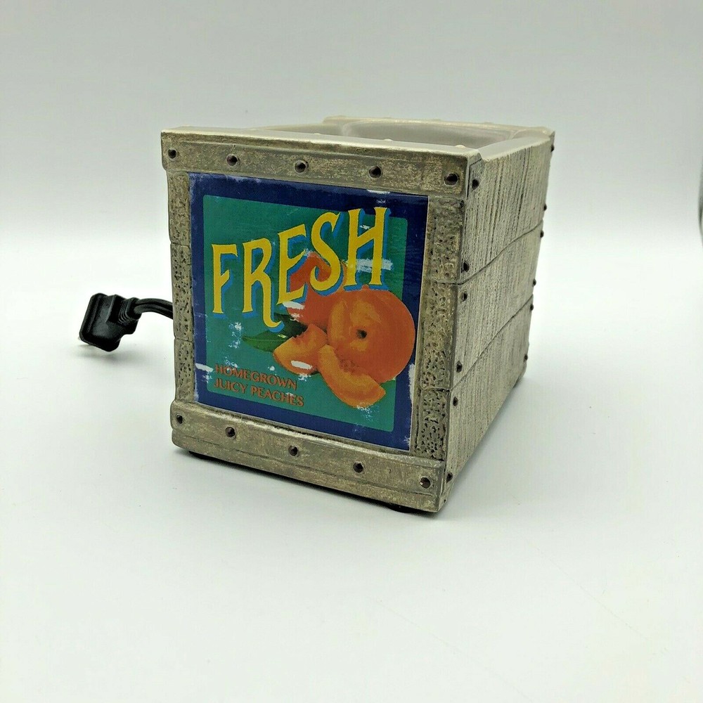 Scentsy Fruit Crate Element Wax Warmer Double Side 3 Rivers Apples Juicy Peaches-image