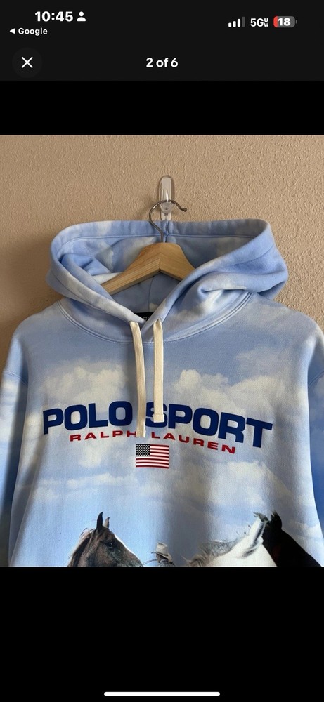 Ralph Lauren Polo Horses Collectible Hoodie Size XL Brand New