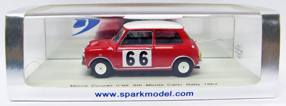 1963 Morris Mini Cooper 6th Monte Carlo rally P Hopkirk J Scott 1/43 Spark S1188