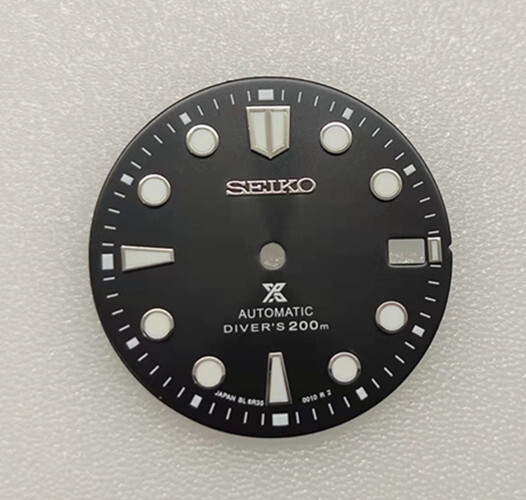 Black Brand-new Watch Dial for 7S26 NH35 SKX007 Movement 2 Positiions 28.5mm