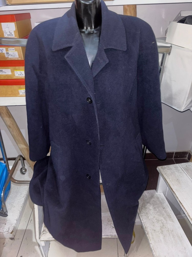Vintage Blue Wool Coat for Men Size 46 Model LLD526