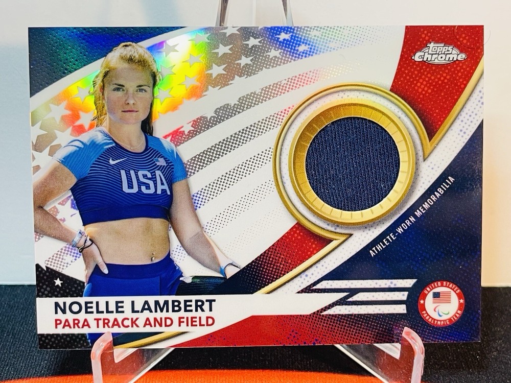 2024 Topps Chrome Olympics Noelle Lambert Memorabilia Refractor SP Track & Field