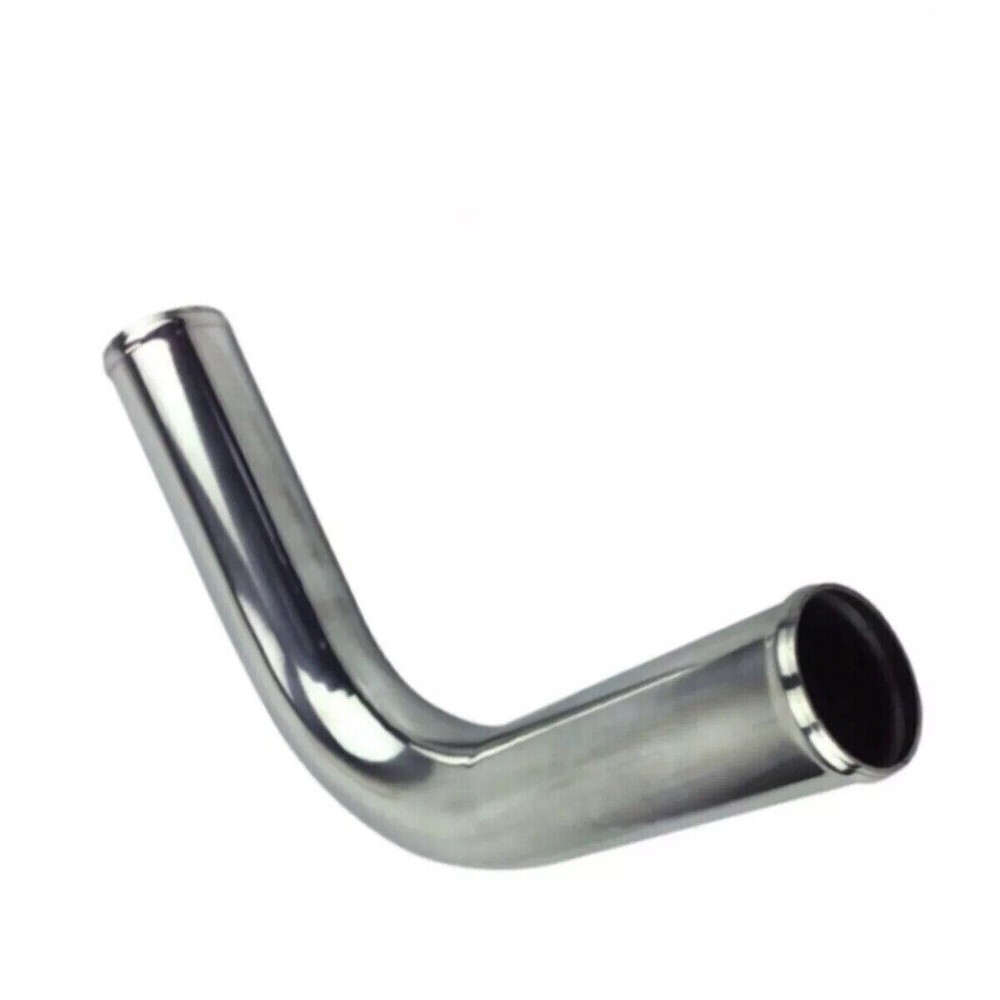 2.52'' Intercooler Pipe Air Intake Hose Aluminum Alloy Tube Silver 24 inch