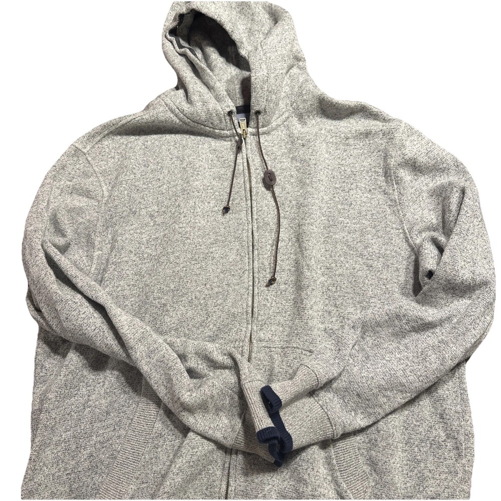 Tommy Hilfiger Textured Gray Full Zip Hoodie Jacket Size XXL