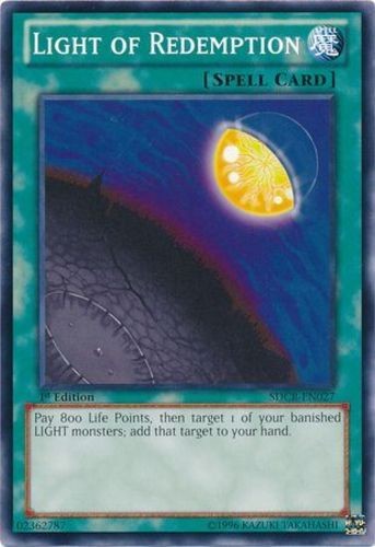 Redemption Light SDCR-EN027 Common 1st Edition Heavily Played