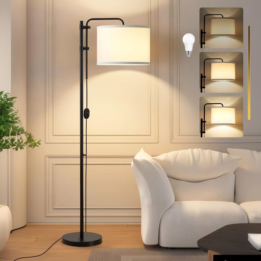 Adjustable Height 350° Rotating Floor Lamp for Living Room