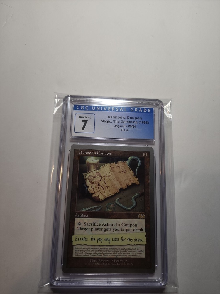 MTG Ashnod's Coupon -- Unglued -- Regular Rare -- NM cgc 7-image