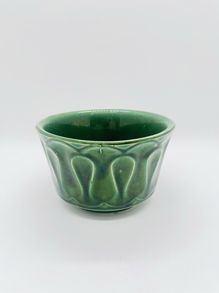 Mid Century Modern Deep Green McCoy Pottery Floraline 506 Loop/Wave Vtg Planter