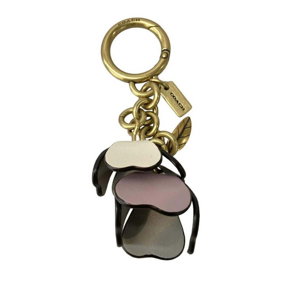 Coach Signature Women's Keychain with Leather Accent 21390BD355
