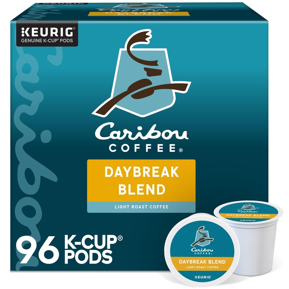 Caribou Coffee Daybreak Morning Blend Light Roast K-Cup Pods for Keurig Brewers