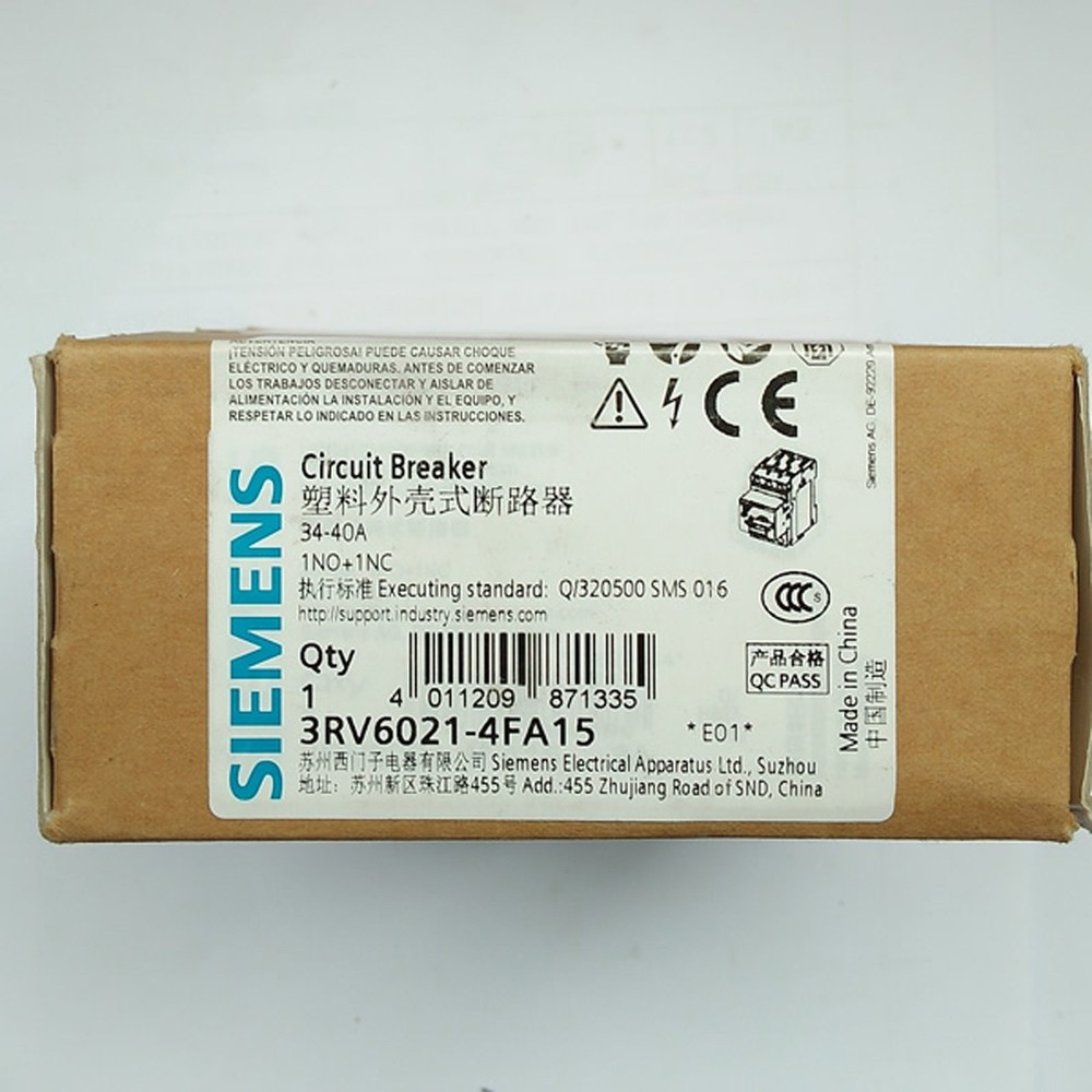 SIEMENS New Circuit Breaker 3RV6021-4FA15 IN BOX One year warranty