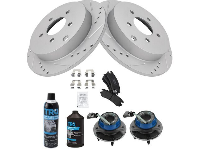 Rear Brake Pad and Rotor and Wheel Hub Kit fits Rendezvous 2002-2006 AWD 92DGCH