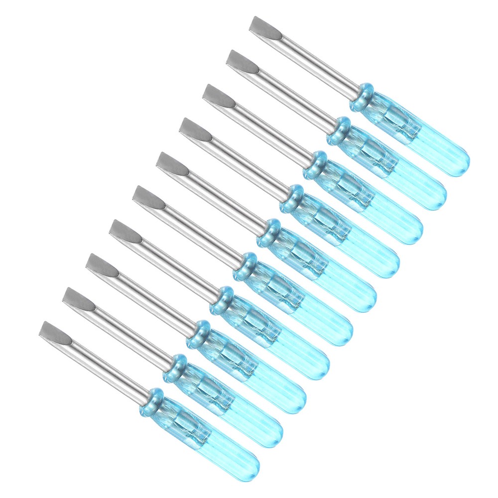 10PCS 3.0x45mm Slotted Screwdriver Set with Anti-Slip Handle  