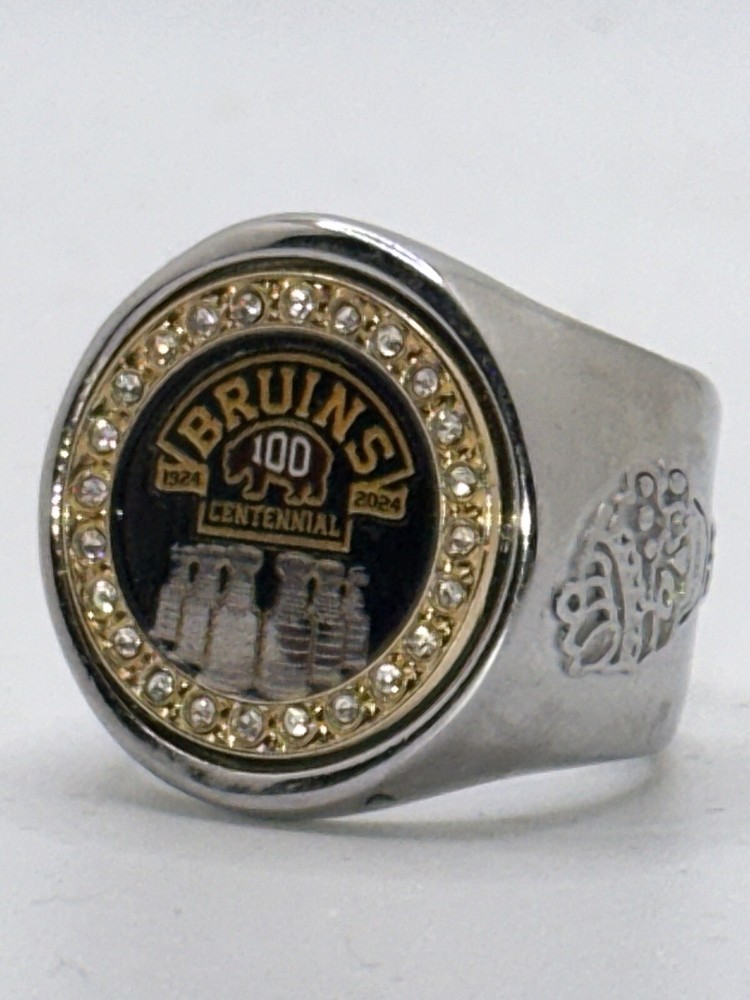 Boston Bruins Centennial deCAPitator Ring bottle cap and can tab opener!