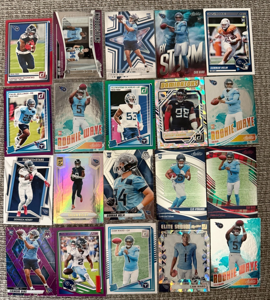 Tennessee Titans 20 Card NICE Lot Ward, Simmons, RCs , Inserts, etc