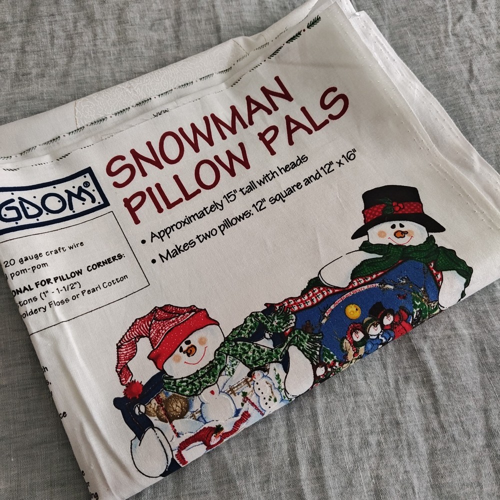 Daisy Kingdom Snowman Pillow Pals Fabric Panel Christmas Sewing Cut And Sew Easy