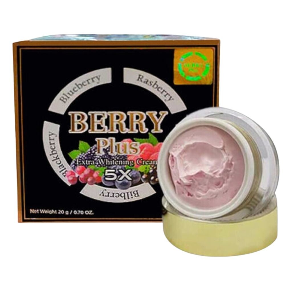 Berry Plus Extra Whiten Cream Collagen Brighten Skin Reduce Freckles x 6