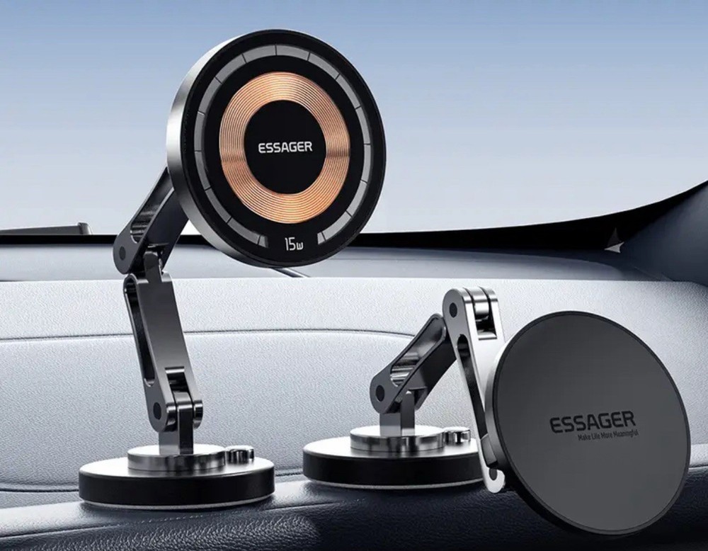 Essager 15W Magnetic Wireless Charger Car Mount – Strong Hold, Fast Charging