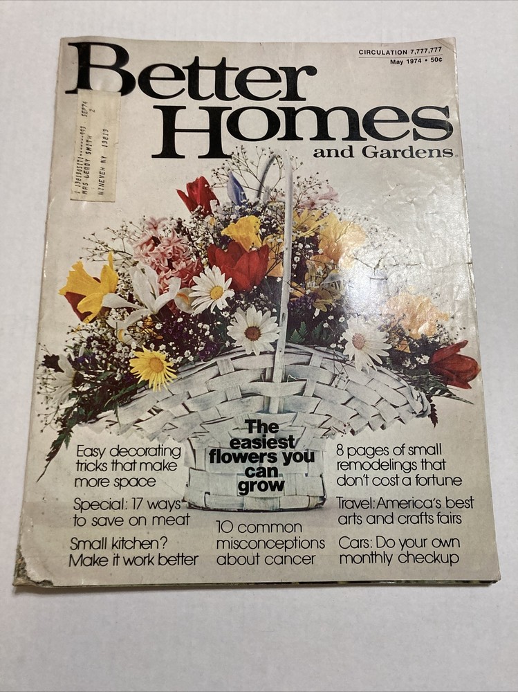 Vintage May 1974 Better Homes & Gardens Issue Featuring 100 Easiest Flowers to Grow with Retro Ads