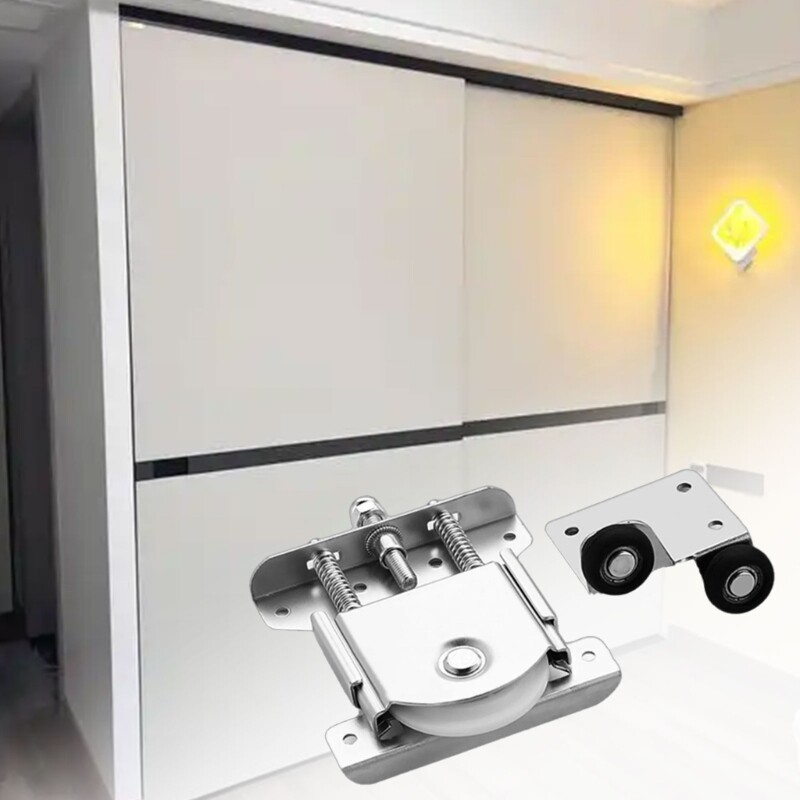 Steel Sliding Door Pulleys Door Rollers set for Wardrobe & Cabinet Applications
