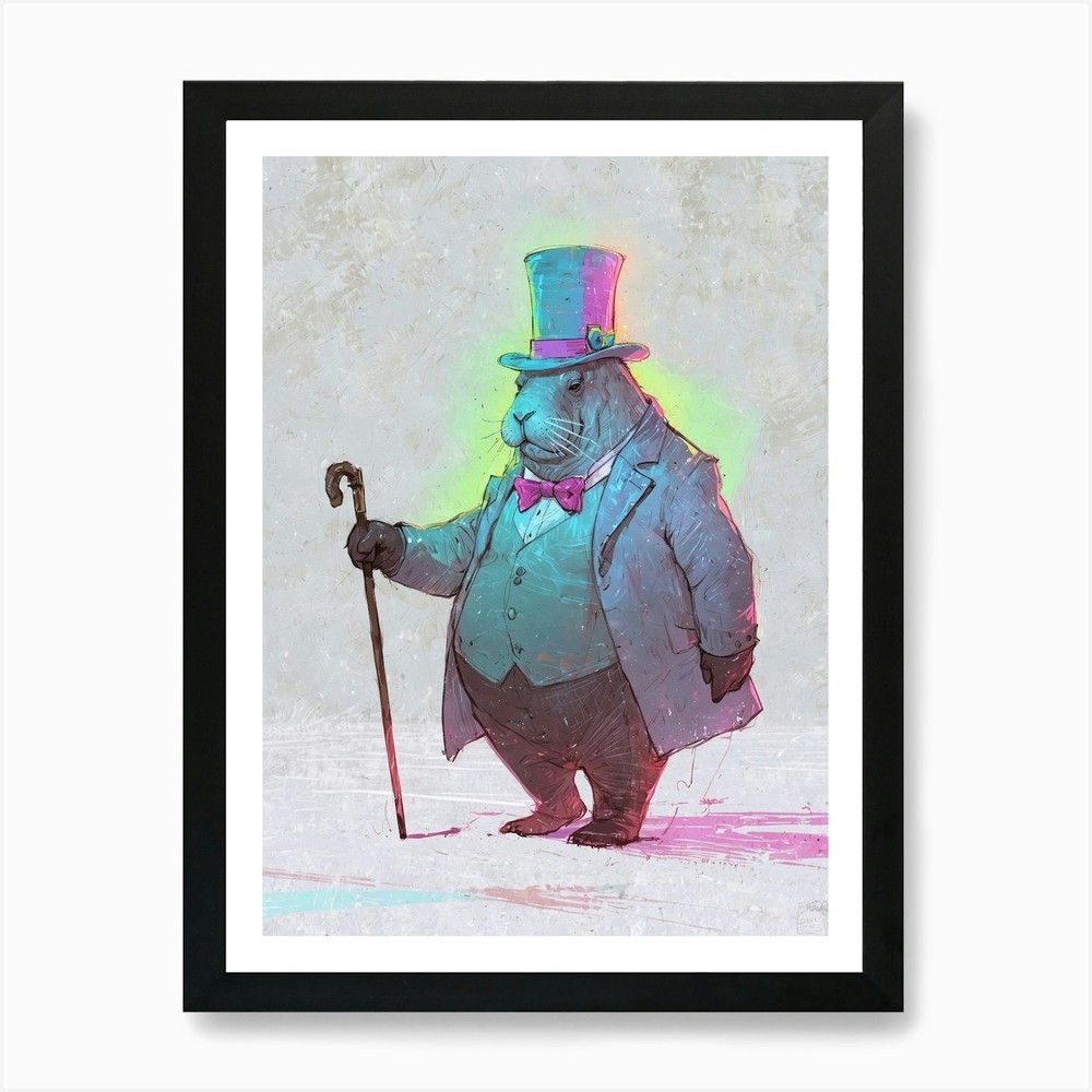 Polar Bear Framed Art Print Canvas Wall Poster Picture  
