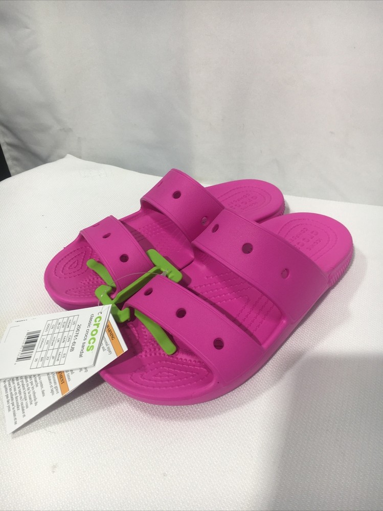 Crocs Classic Sandal Casual Pink Womens Size 6 Slip On .