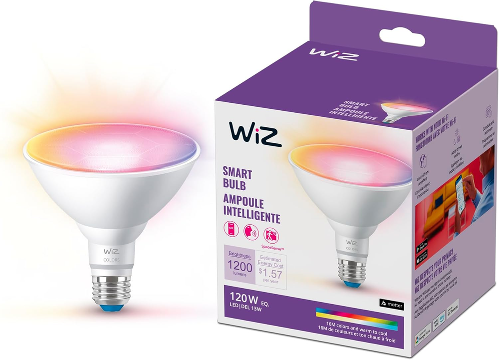 120W PAR38 Smart WiFi Color LED Bulb Works with Alexa Google Home E26