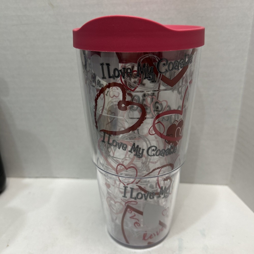 TERVIS 24oz Insulated Tumbler with Travel Lid I Love My Coastie Design 8x4 Inches