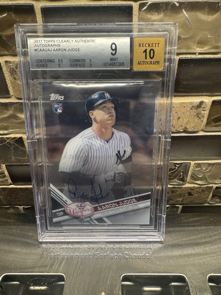 2017 Topps Clearly Authentic Aaron Judge Rookie Autograph Beckett 9 Auto 10 🔥