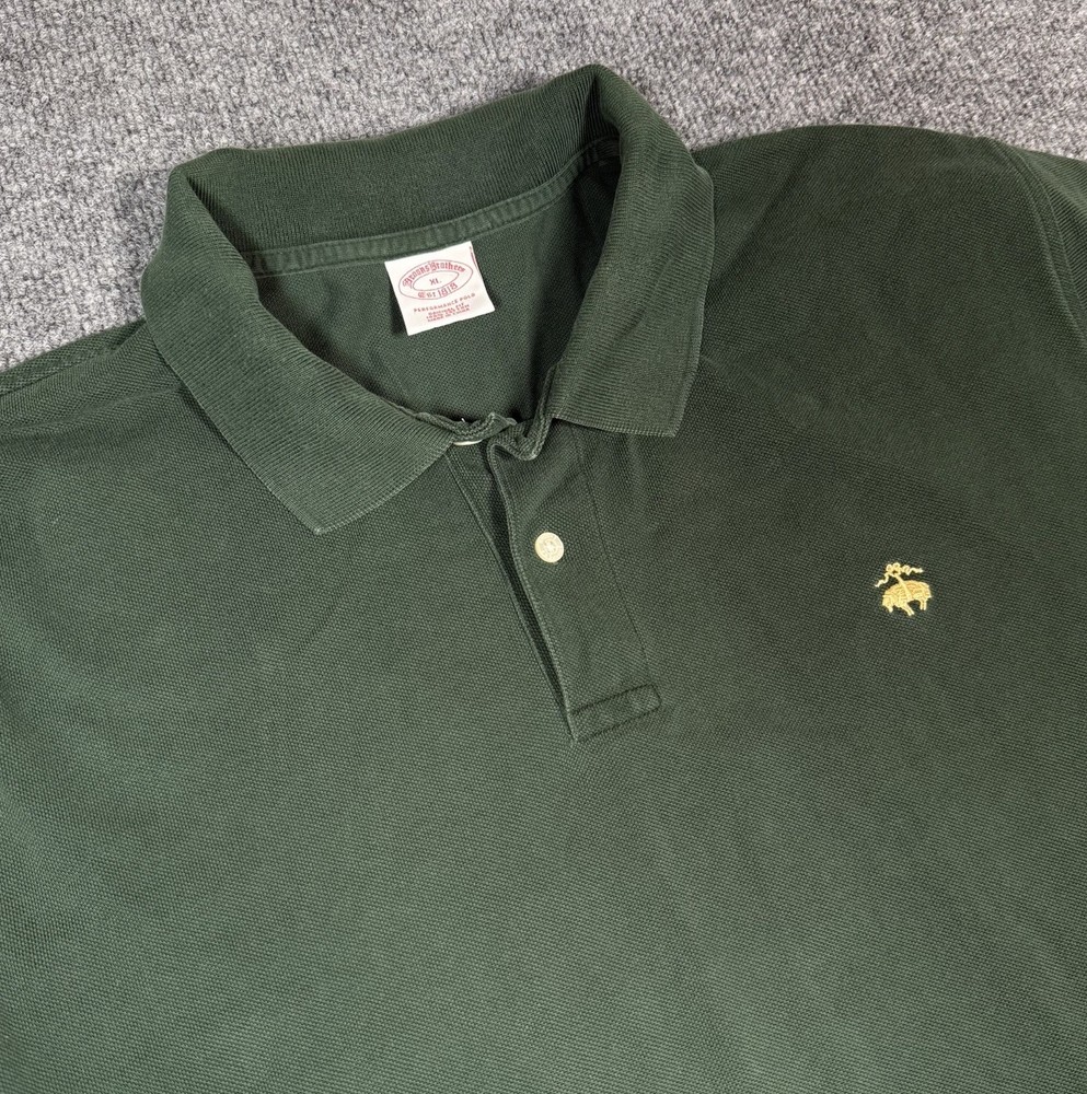 Brooks Brothers 1818 Performance Polo Original Fit Green 100% Cotton Size XL
