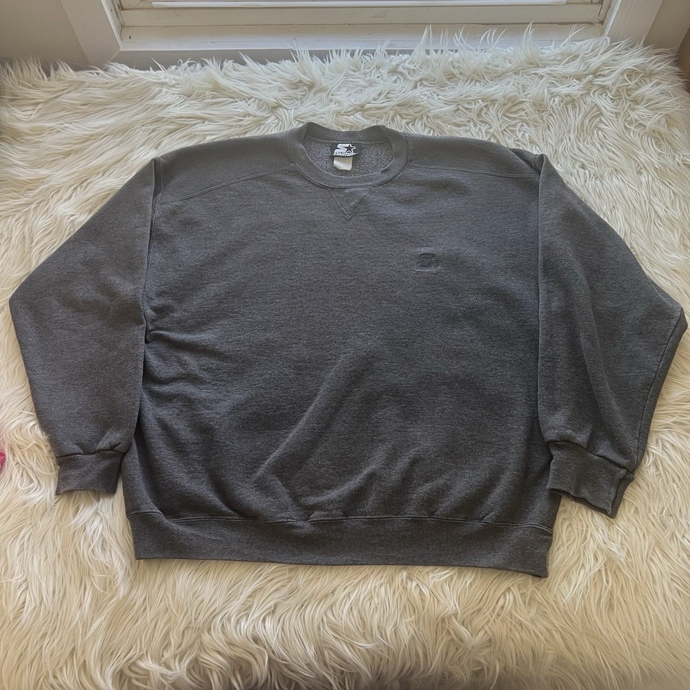 Vintage Y2K Starter Crewneck Gray Pullover Sweatshirt Men's Size L Large