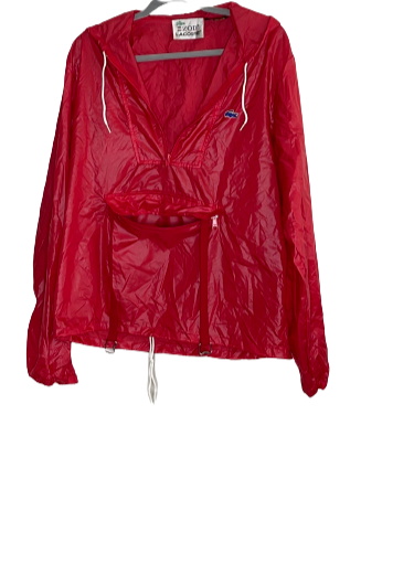 VINTAGE  IZOD LACOSTE  ANORAK WINDBREAKER PACKABLE JACKET SIZE M