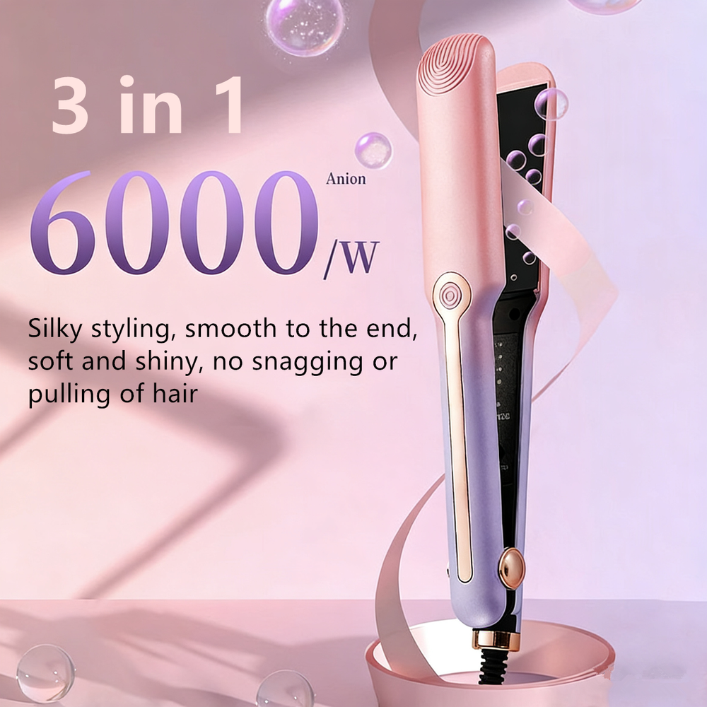 Professional Ceramic Hair Straightener Flat Iron Wide Plate Adjustable Heat