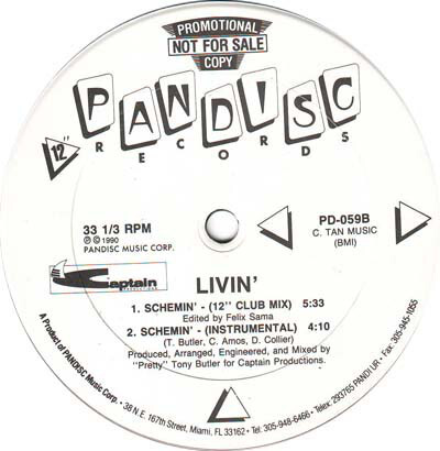 Livin' - Schemin' - Used Vinyl Record 12 - Promo - T16280A